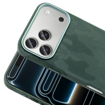 iPhone 17 Pro Max Kılıf M-Safe Şarj Özellikli Kamuflaj Tasarımlı Zore Sera Sert PC Kılıf