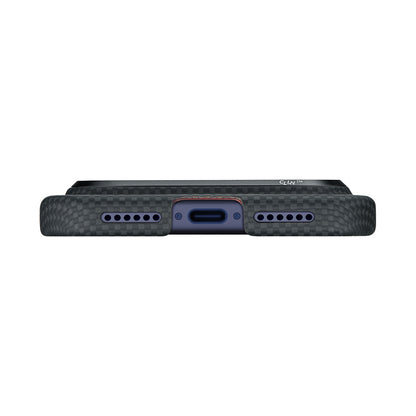 iPhone 17 Pro Max Kılıf M-safe Şarj Özellikli Lumintex Teknolojili Fosforlu Aramid Fiber Pitaka Tactile Woven Aries Serisi Kılıf
