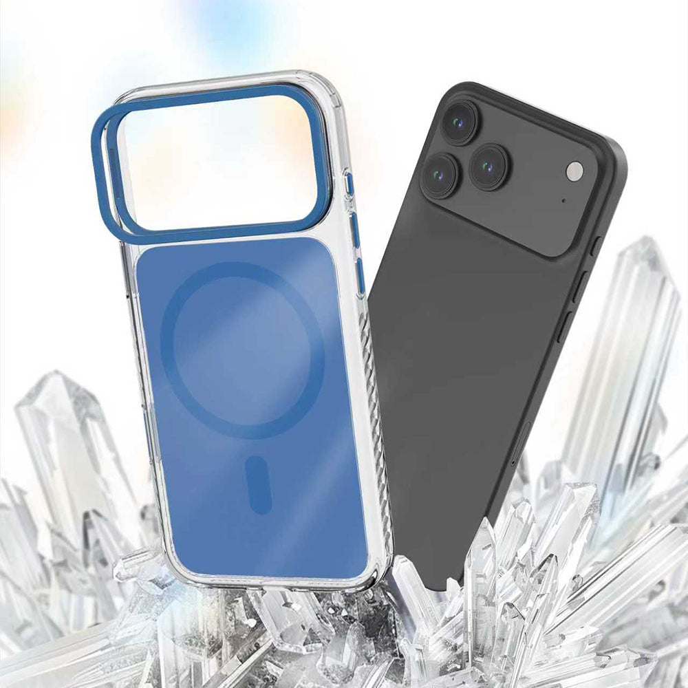 iPhone 17 Pro Max Kılıf M-safe Şarj Özellikli Metal Kamera Çerçeveli Airbag Tasarımlı Lenyes CK221 Sert PC Kılıf