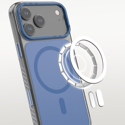 iPhone 17 Pro Max Kılıf M-safe Şarj Özellikli Metal Kamera Çerçeveli Airbag Tasarımlı Lenyes CK221 Sert PC Kılıf