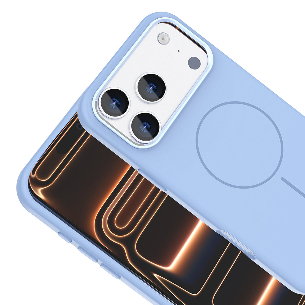 iPhone 17 Pro Max Kılıf M-Safe Şarj Özellikli Metal Kamera Çerçeveli Zore Edi Silikon Kılıf