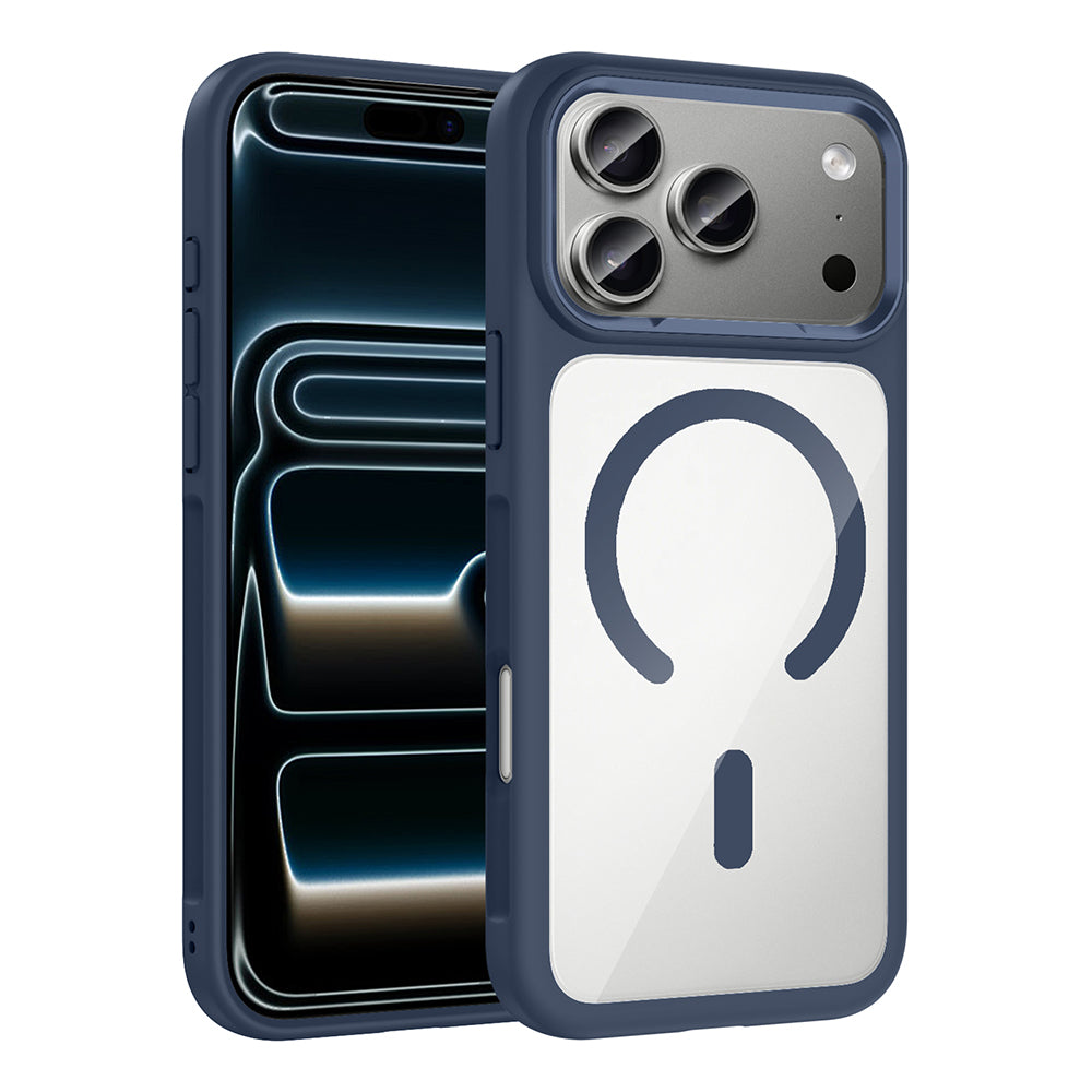 iPhone 17 Pro Max Kılıf M-Safe Şarj Özellikli Metal Kamera Çerçeveli Zore Tiko Kılıf
