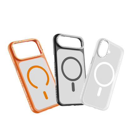 iPhone 17 Pro Max Kılıf M-safe Şarj Özellikli Metal Kamera Standlı Lenyes CK226 PC Kılıf