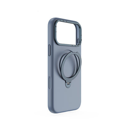 iPhone 17 Pro Max Kılıf M-safe Şarj Özellikli Metal Standlı Sıvı Silikon Lenyes CK223 Kılıf