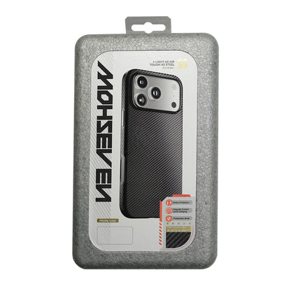 iPhone 17 Pro Max Kılıf M-safe Şarj Özellikli Mohseven 600D Aramid Fiber Kılıf