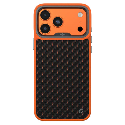 iPhone 17 Pro Max Kılıf M-safe Şarj Özellikli O-Ring Kajsa Carbon Fiber Serisi Kılıf