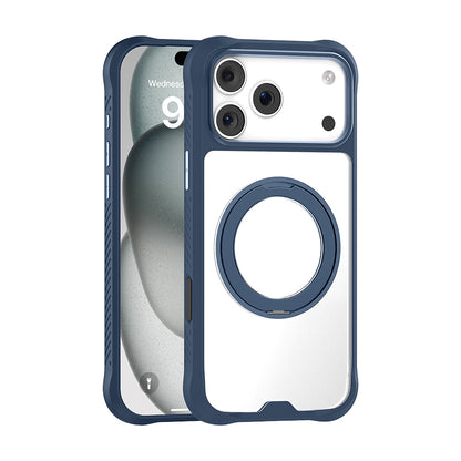 iPhone 17 Pro Max Kılıf M-safe Şarj Özellikli Parmak Ring Standlı Airbag Tasarımlı Mutural Obsidian Serisi Kılıf