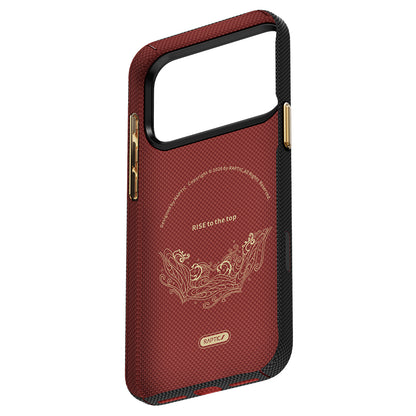 iPhone 17 Pro Max Kılıf M-safe Şarj Özellikli Raptic Aramid Skin Rise Serisi 24 Ayar Altın Kaplamalı Kılıf