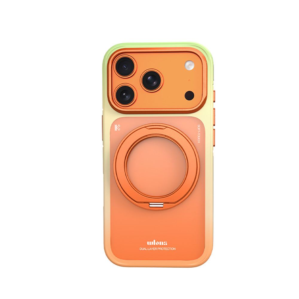 iPhone 17 Pro Max Kılıf M-safe Şarj Özellikli Sert PC Wlons Arvox Standlı Kılıf