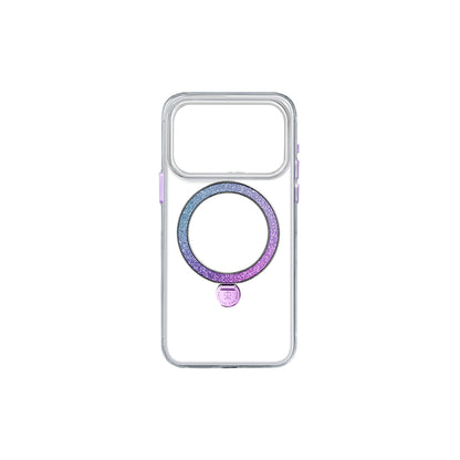 iPhone 17 Pro Max Kılıf M-safe Şarj Özellikli Simli Standlı Pynana Dancing Circle Trendy Serisi Kılıf