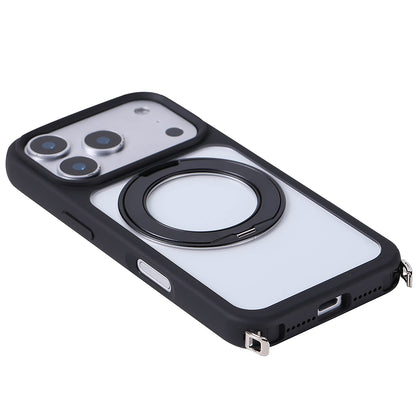 iPhone 17 Pro Max Kılıf M-Safe Şarj Özellikli Standlı Zore Piza Silikon Kılıf
