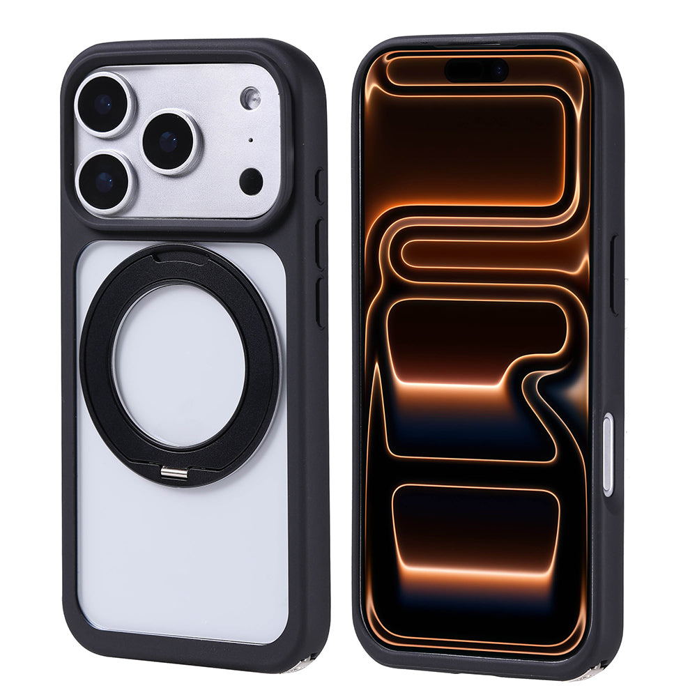 iPhone 17 Pro Max Kılıf M-Safe Şarj Özellikli Standlı Zore Piza Silikon Kılıf