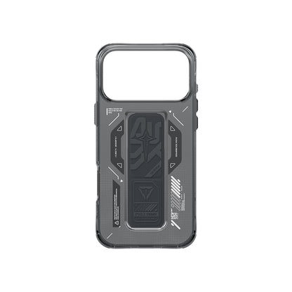 iPhone 17 Pro Max Kılıf M-safe Şarj Özellikli Teknoloji Desenli Skinarma Helio Mag Charge Standlı Kılıf