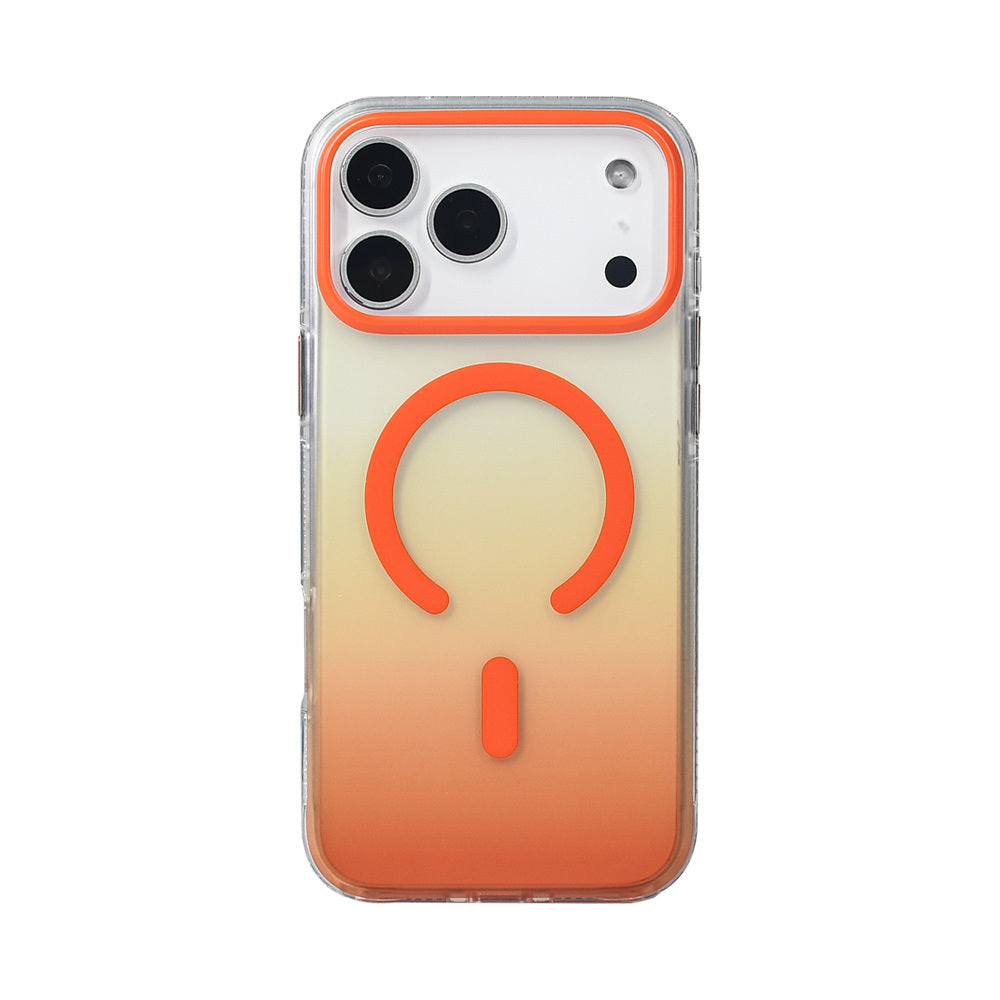 iPhone 17 Pro Max Kılıf M-safe Şarj Özellikli Transparan Renk Geçişli Zore Toros Kılıf