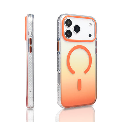 iPhone 17 Pro Max Kılıf M-safe Şarj Özellikli Transparan Renk Geçişli Zore Toros Kılıf