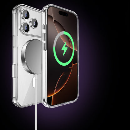 iPhone 17 Pro Max Kılıf M-safe Şarj Özellikli Transparan Sert PC Wlons Pita Kılıf