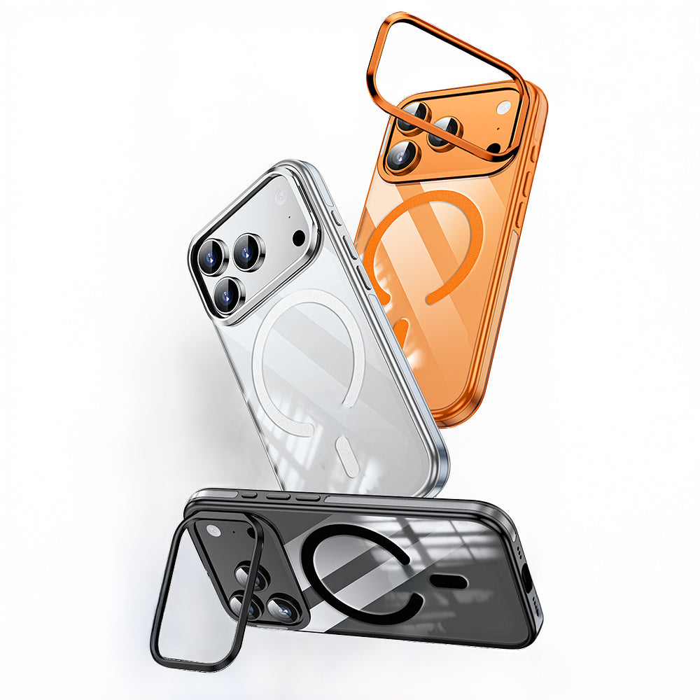 iPhone 17 Pro Max Kılıf M-safe Şarj Özellikli Wlons Standlı Efsane Kılıf