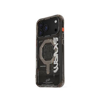 iPhone 17 Pro Max Kılıf M-safe Şarj Özellikli Yazı Desenli Airbag Tasarımlı Skinarma Sonix Kılıf