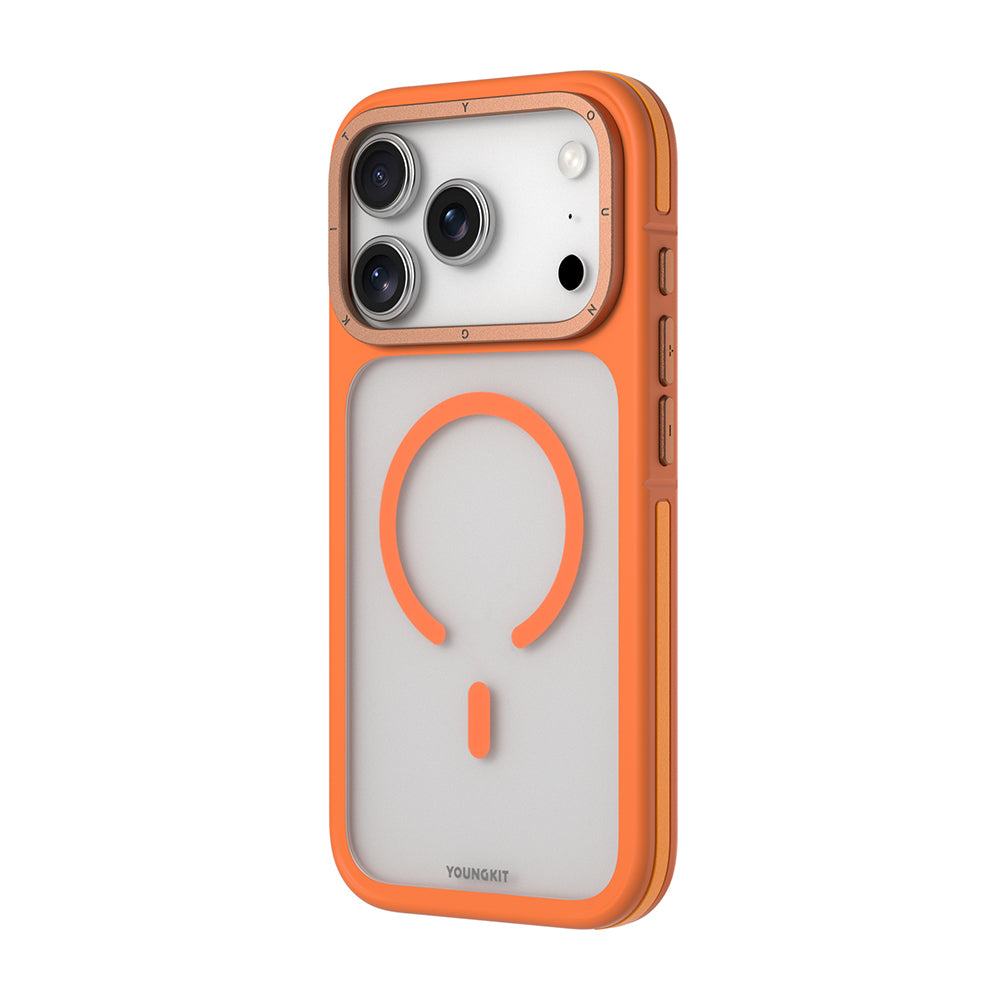 iPhone 17 Pro Max Kılıf M-safe Şarj Özellikli Youngkit Rock Sand Serisi Kılıf
