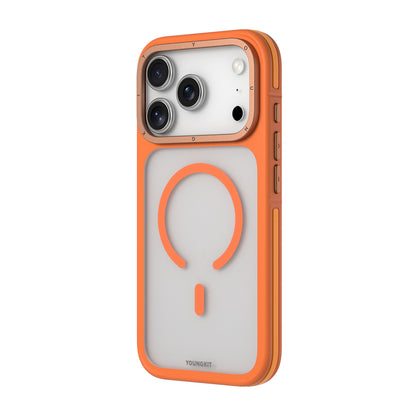 iPhone 17 Pro Max Kılıf M-safe Şarj Özellikli Youngkit Rock Sand Serisi Kılıf