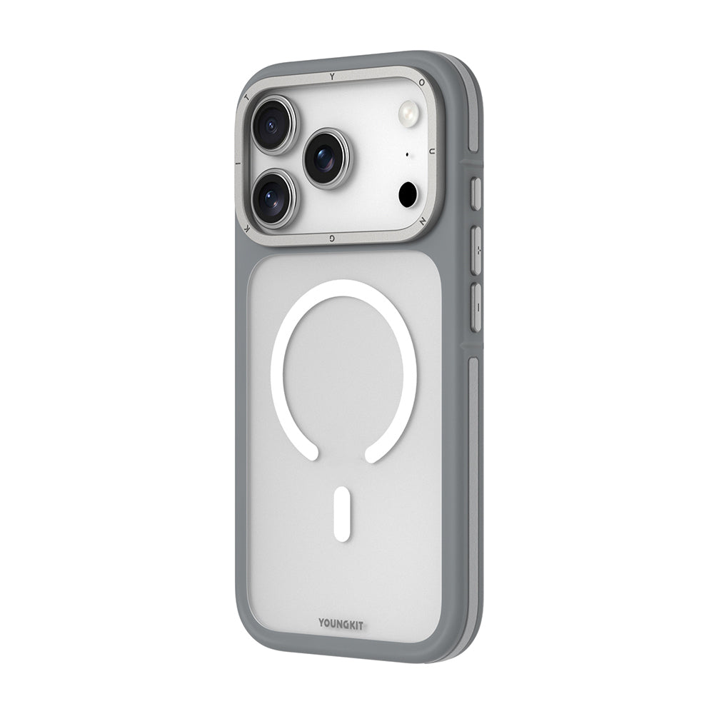 iPhone 17 Pro Max Kılıf M-safe Şarj Özellikli Youngkit Rock Sand Serisi Kılıf