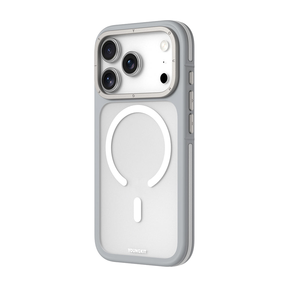 iPhone 17 Pro Max Kılıf M-safe Şarj Özellikli Youngkit Rock Sand Serisi Kılıf