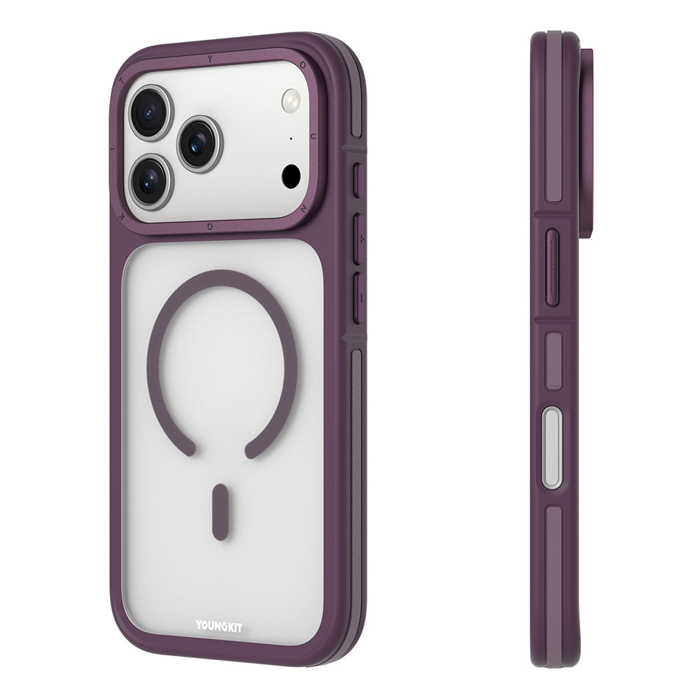 iPhone 17 Pro Max Kılıf M-safe Şarj Özellikli Youngkit Rock Sand Serisi Kılıf