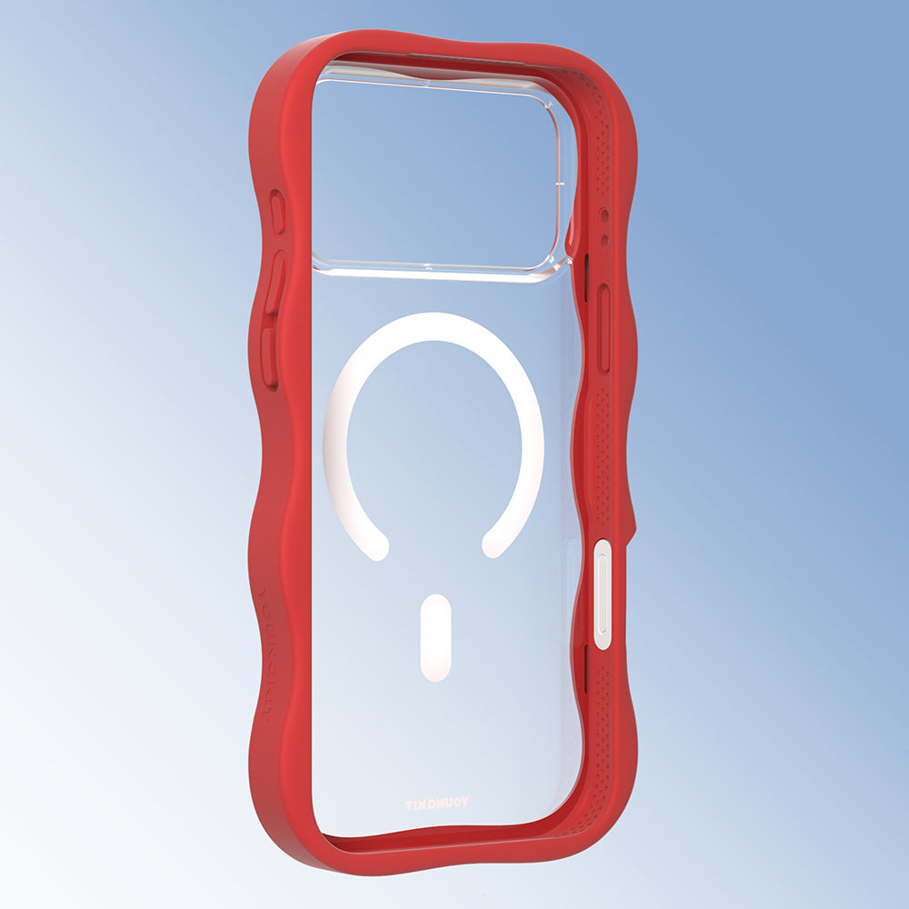 iPhone 17 Pro Max Kılıf M-safe Şarj Özellikli Youngkit Wave Clear Serisi Kılıf