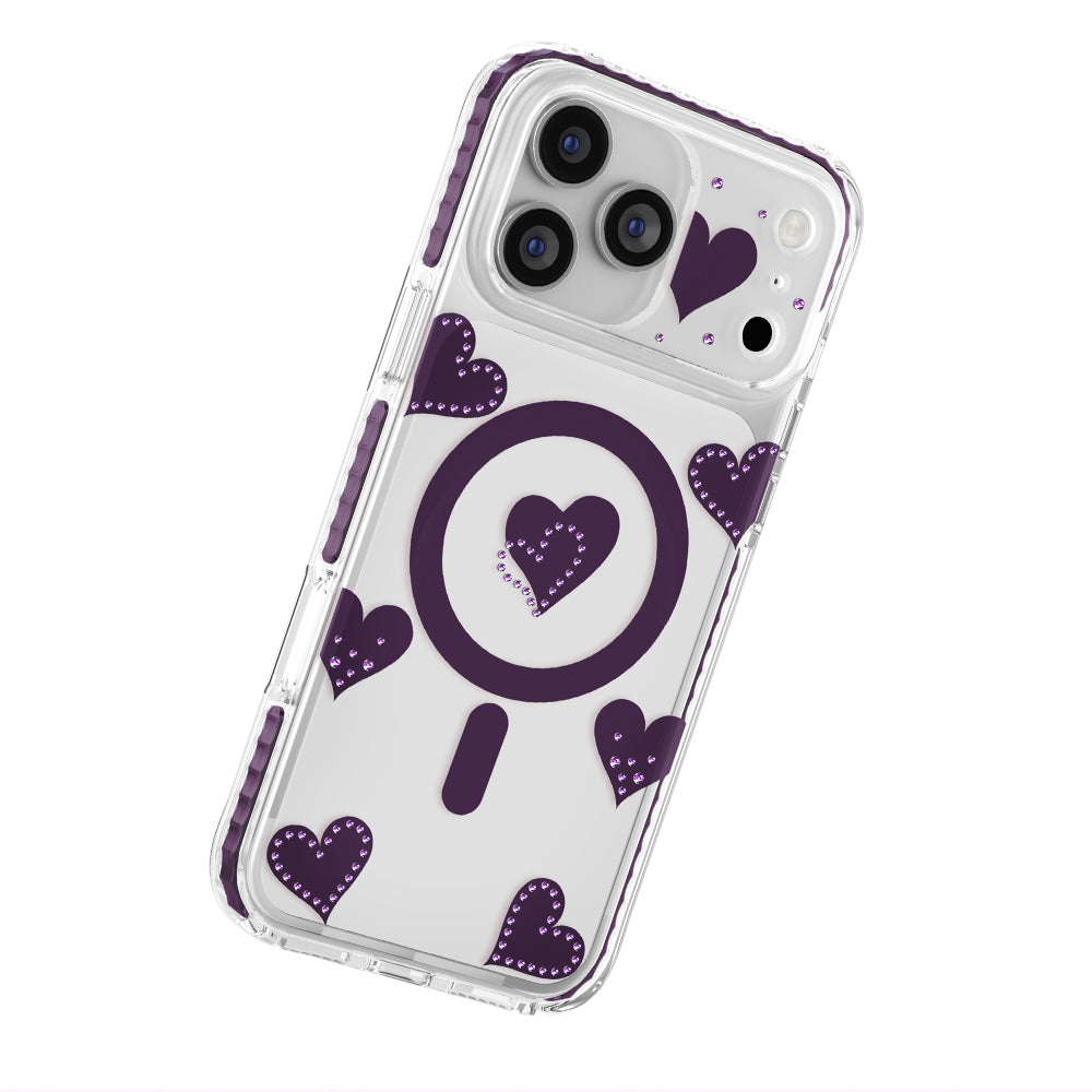 iPhone 17 Pro Max Kılıf M-Safe Şarj Özellikli Zore Paris Elvo Sert PC Kılıf