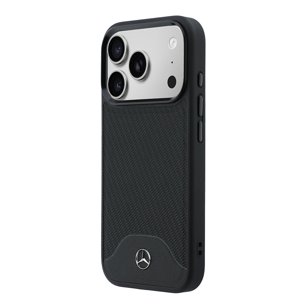 iPhone 17 Pro Max Kılıf Mercedes Benz Orijinal Lisanslı M-safe Şarj Özellikli 3D Metal Logolu Wood Deri Dokumalı Kılıf