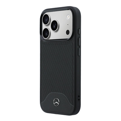 iPhone 17 Pro Max Kılıf Mercedes Benz Orijinal Lisanslı M-safe Şarj Özellikli 3D Metal Logolu Wood Deri Dokumalı Kılıf