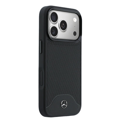 iPhone 17 Pro Max Kılıf Mercedes Benz Orijinal Lisanslı M-safe Şarj Özellikli 3D Metal Logolu Wood Deri Dokumalı Kılıf