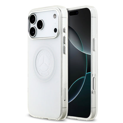 iPhone 17 Pro Max Kılıf Mercedes Benz Orijinal Lisanslı M-safe Şarj Özellikli Buzlu PC Nostaljik Yıldız Dizayn Kılıf