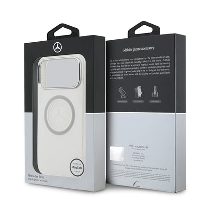 iPhone 17 Pro Max Kılıf Mercedes Benz Orijinal Lisanslı M-safe Şarj Özellikli Buzlu PC Nostaljik Yıldız Dizayn Kılıf