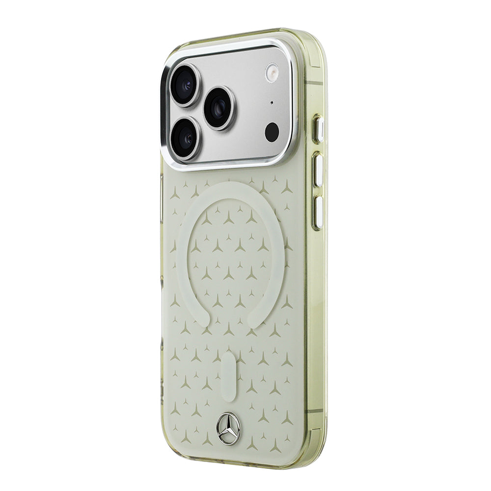 iPhone 17 Pro Max Kılıf Mercedes Benz Orijinal Lisanslı M-Safe Şarj Özellikli Çift Katmanlı Yıldız Desenli Dizayn Kılıf