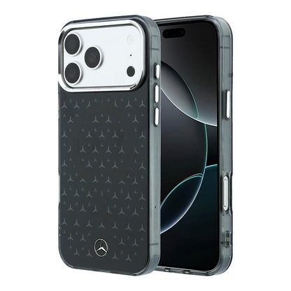 iPhone 17 Pro Max Kılıf Mercedes Benz Orijinal Lisanslı M-Safe Şarj Özellikli Çift Katmanlı Yıldız Desenli Dizayn Kılıf