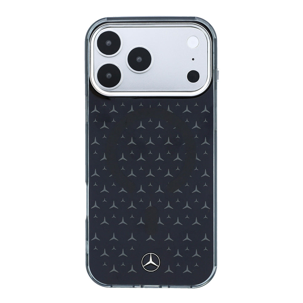 iPhone 17 Pro Max Kılıf Mercedes Benz Orijinal Lisanslı M-Safe Şarj Özellikli Çift Katmanlı Yıldız Desenli Dizayn Kılıf