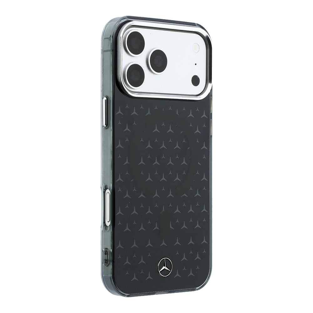 iPhone 17 Pro Max Kılıf Mercedes Benz Orijinal Lisanslı M-Safe Şarj Özellikli Çift Katmanlı Yıldız Desenli Dizayn Kılıf