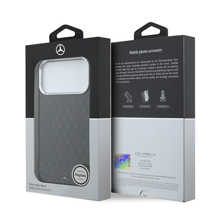 iPhone 17 Pro Max Kılıf Mercedes Benz Orijinal Lisanslı M-Safe Şarj Özellikli Çift Katmanlı Yıldız Desenli Dizayn Kılıf