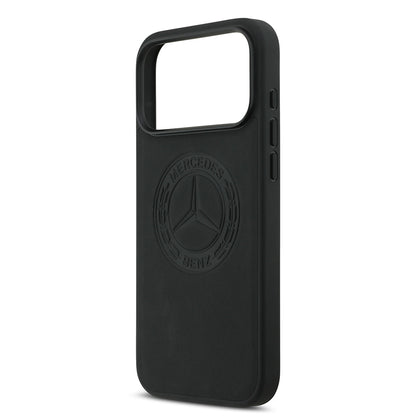 iPhone 17 Pro Max Kılıf Mercedes Benz Orijinal Lisanslı M-safe Şarj Özellikli Hakiki Deri Nostaljik Yıldız Dizayn Kılıf