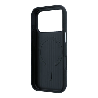 iPhone 17 Pro Max Kılıf Mercedes Benz Orijinal Lisanslı M-safe Şarj Özellikli Metal Yıldız Logolu Çizgili Deri Kılıf