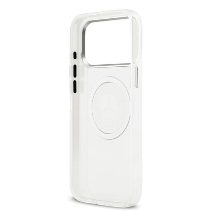 iPhone 17 Pro Max Kılıf Mercedes Benz OrijinalLisanslı M-safe Şarj Özellikli Buzlu PC Nostaljik Yıldız Dizayn Kılıf