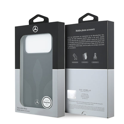 iPhone 17 Pro Max Kılıf Mercedes Benz OrijinalLisanslı M-safe Şarj Özellikli Dokulu Desenli Deri Kılıf
