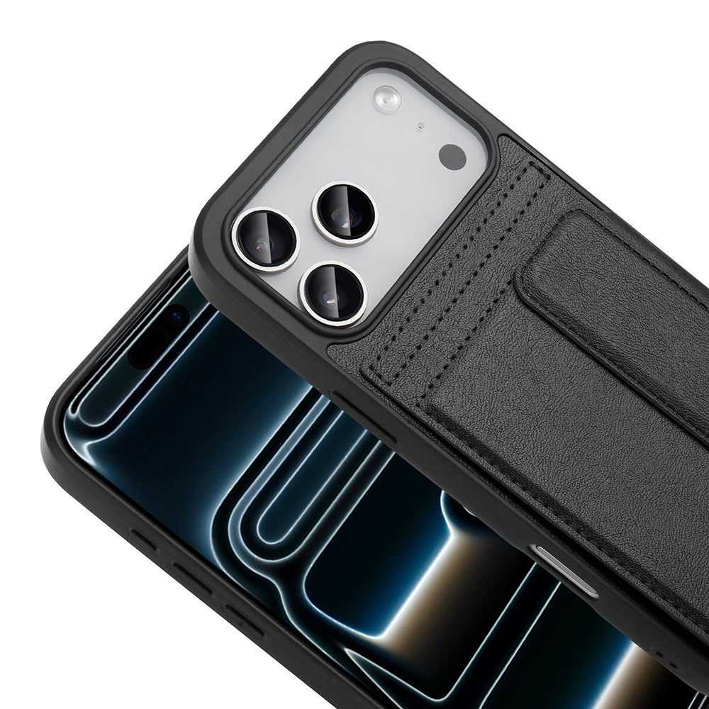 iPhone 17 Pro Max Kılıf PU Deri Kartlıklı Zore Sevilla Kılıf