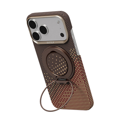iPhone 17 Pro Max Kılıf Raptic 2in1 Bundle Kit Aramid Skin Serenity Serisi Stand ve Kılıf