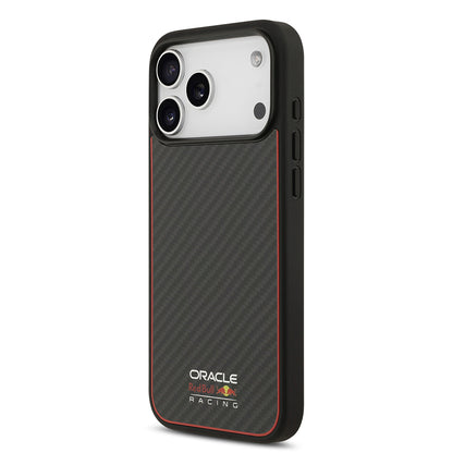 iPhone 17 Pro Max Kılıf Redbull Orijinal Lisanslı M-safe Şarj Özellikli Karbon Fiber Parlayan Logolu Kılıf