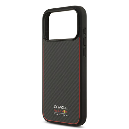 iPhone 17 Pro Max Kılıf Redbull Orijinal Lisanslı M-safe Şarj Özellikli Karbon Fiber Parlayan Logolu Kevlar Kılıf