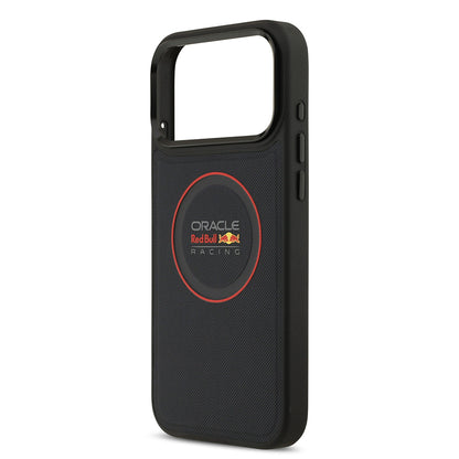 iPhone 17 Pro Max Kılıf Redbull Orijinal Lisanslı M-safe Şarj Özellikli Kırmızı Halka ve Logo Kabartmalı PU Deri Kılıf