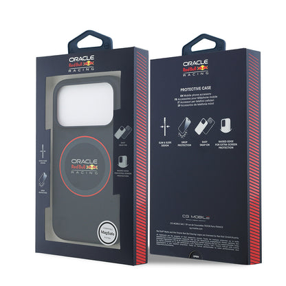 iPhone 17 Pro Max Kılıf Redbull Orijinal Lisanslı M-safe Şarj Özellikli Kırmızı Halka ve Logo Silikon Kılıf