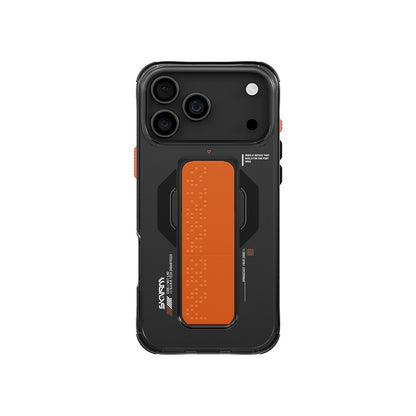 iPhone 17 Pro Max Kılıf Skinarma M-Safe Şarj Özellikli Airbag Tasarımlı Standlı Haxa Kılıf